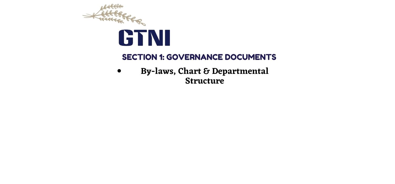 Section 1: Governance Documents