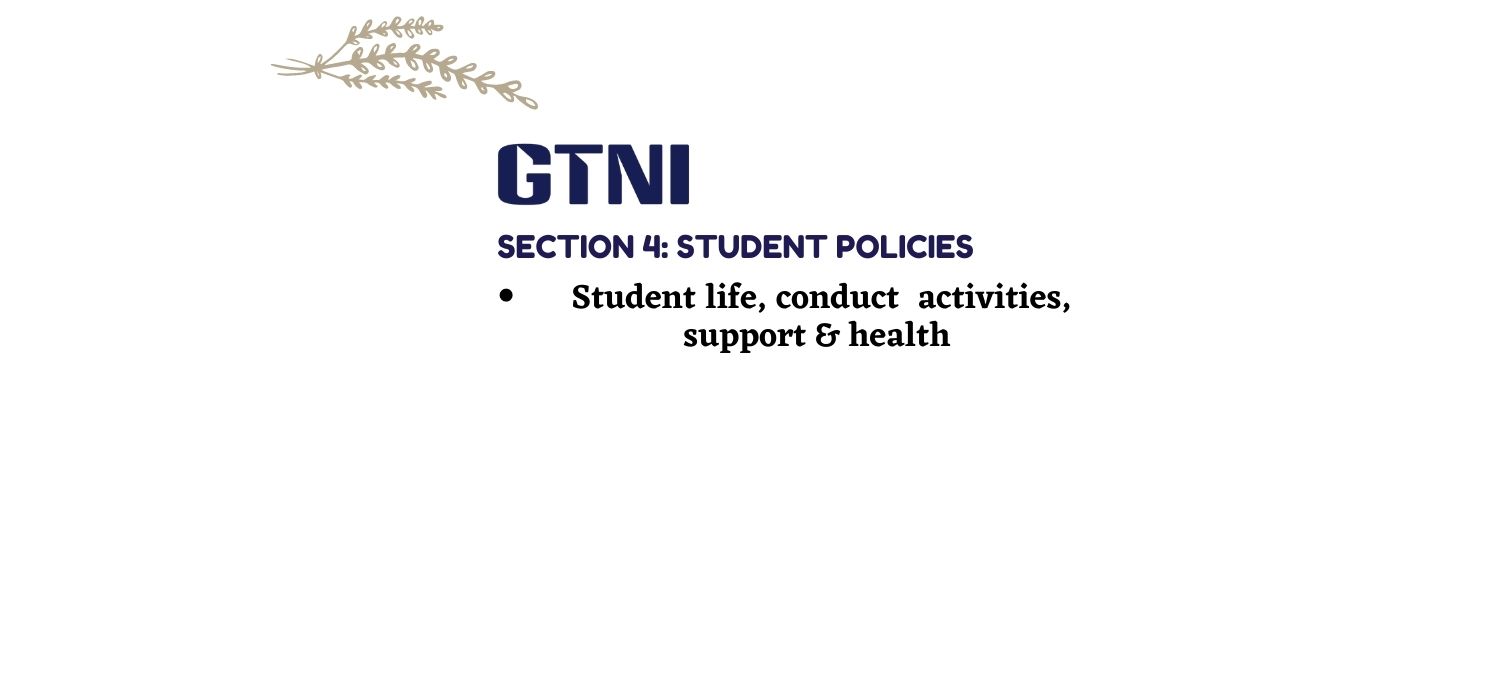 Section 4: Student Policies (Student Life  Conduct Services)
